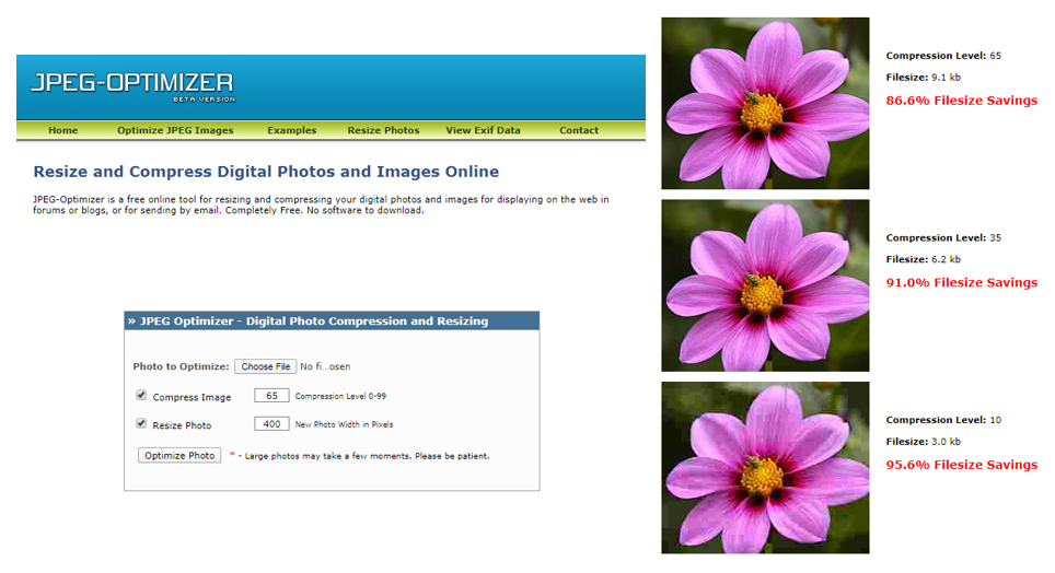 Best Images Optimization Tools #1. JPEG Optimizer