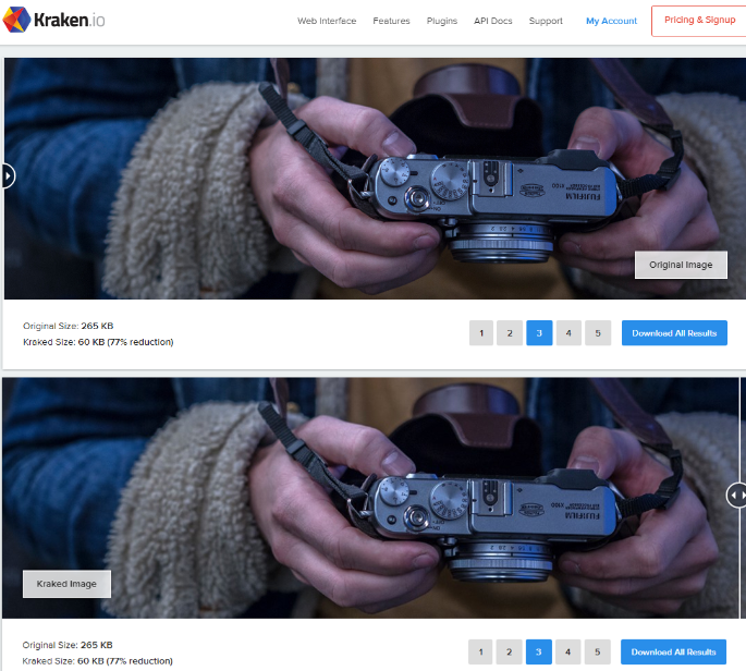 Best Images Optimization Tools #3. Kraken.io