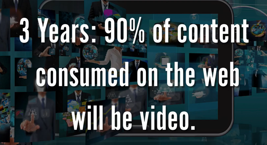 90% of content on the web will be video.