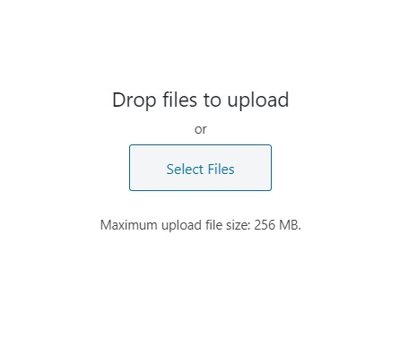 Upload limit 256 MB 