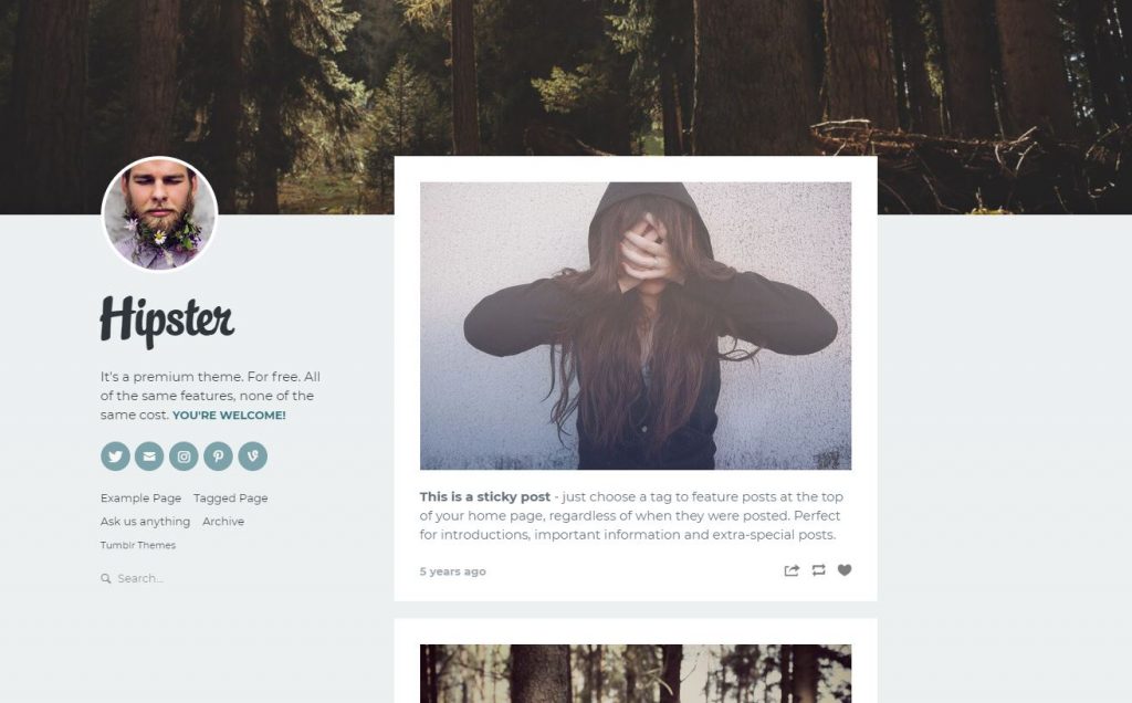 Free Tumblr Blog Theme