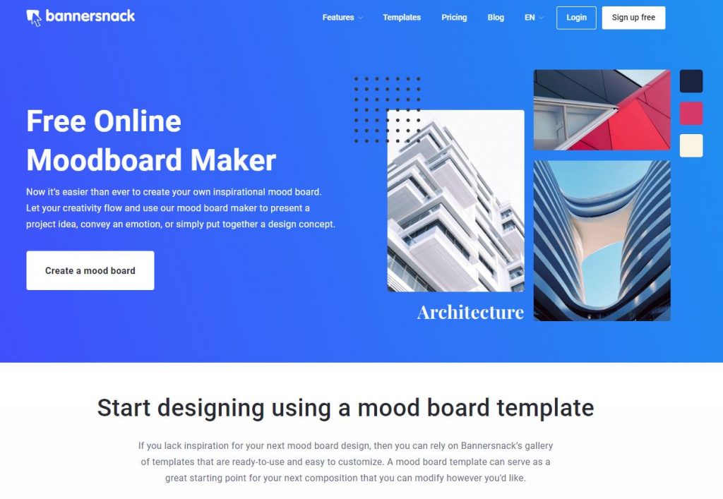 bannersnack mood board maker