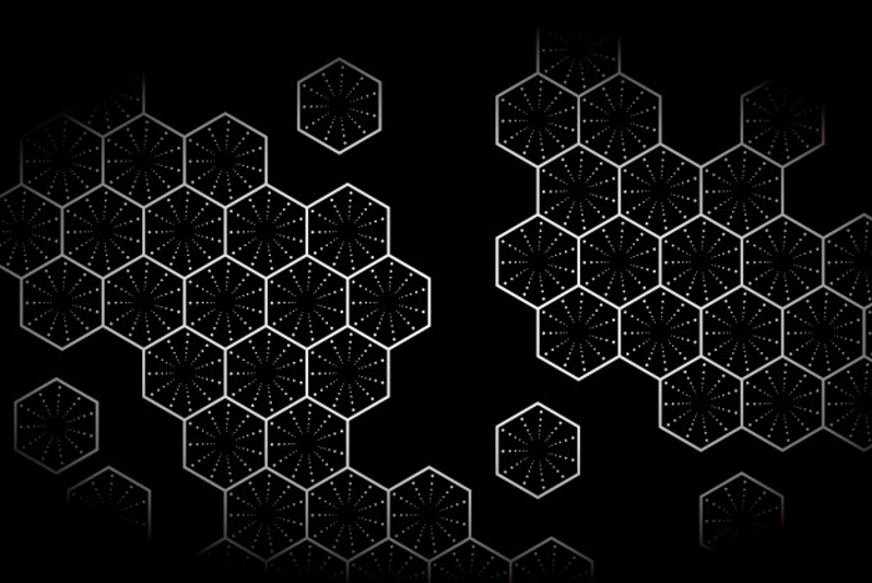 White hexagon with dark background (Carbon Fiber Textures)