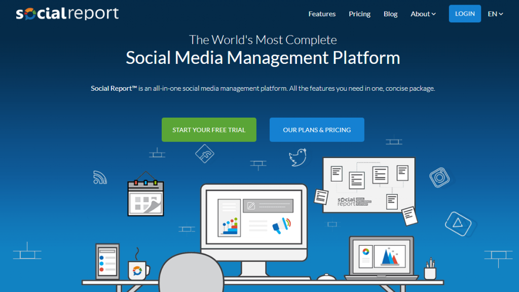 Social Report Hootsuite and Buffer Alternative